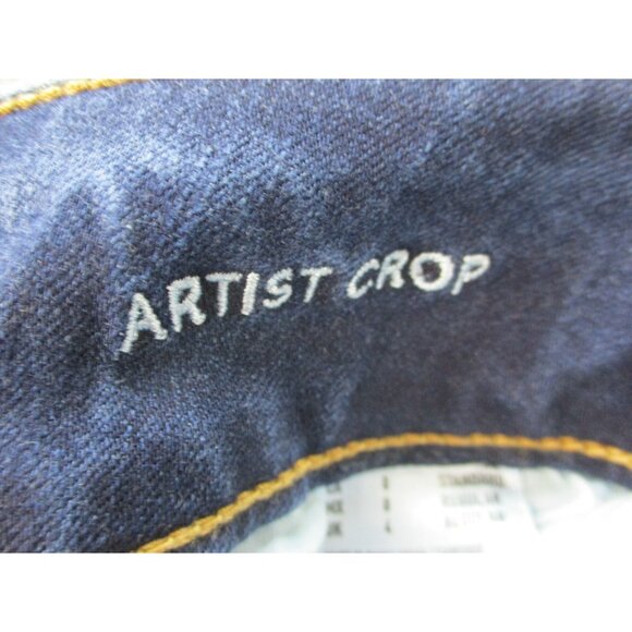 American Eagle Jeans Women's 0 Artist Crop Dark Wash Stretch Blue Pants Denim - Picture 10 of 11